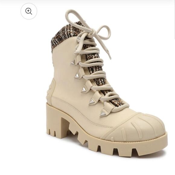 Schutz Jan Tweed Leather Booties Size 8.5 - Picture 1 of 10